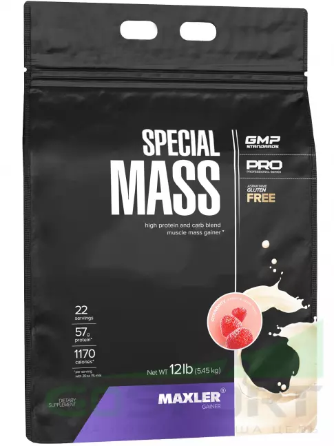 Гейнер MAXLER Special Mass Gainer 5450 г, Клубника Гейнер MAXLER Special Mass Gainer 5450 г, Клубника