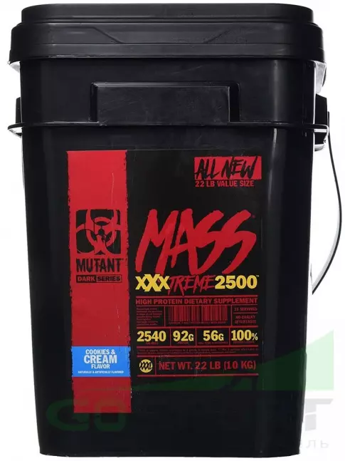 Гейнер Mutant Mass xXxtreme 2500 10000 г, Печенье с кремом Гейнер Mutant Mass xXxtreme 2500 10000 г, Печенье с кремом