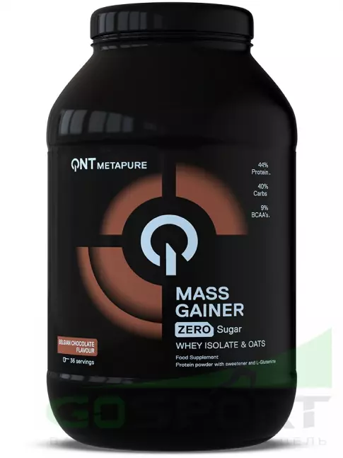 Гейнер QNT Metapure Mass Gainer 1815 г, Бельгийский шоколад Гейнер QNT Metapure Mass Gainer 1815 г, Бельгийский шоколад