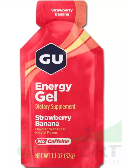 Энергетический гель питьевой GU Energy Labs GU Original Energy Gel no caffeine 32 г, Клубника-Банан Энергетический гель питьевой GU Energy Labs GU Original Energy Gel no caffeine 32 г, Клубника-Банан