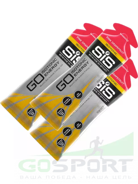Гель питьевой SCIENCE IN SPORT (SiS) GO Isotonic Energy Gels 3 x 60 мл, Розовый грейпфрут Гель питьевой SCIENCE IN SPORT (SiS) GO Isotonic Energy Gels 3 x 60 мл, Розовый грейпфрут
