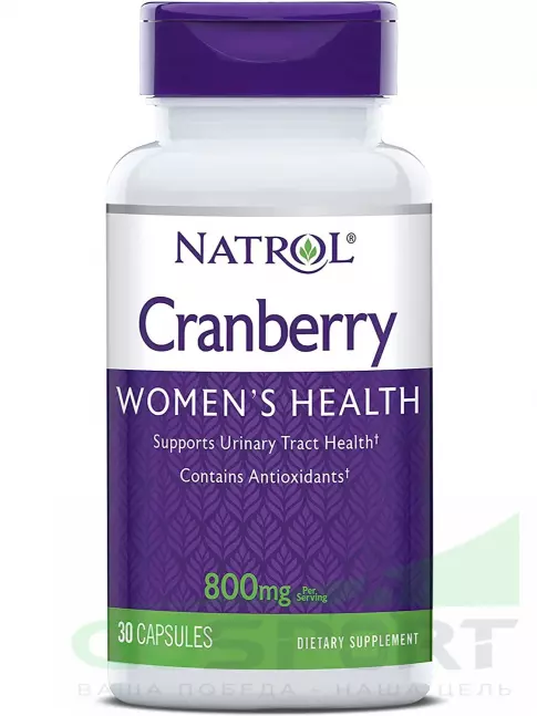 Антиоксиданты Natrol Cranberry 800 mg 30 капсул