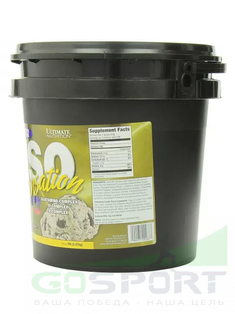 Изолят протеина Ultimate Nutrition ISO Sensation 93 2270 г, Печенье с кремом Изолят протеина Ultimate Nutrition ISO Sensation 93 2270 г, Печенье с кремом