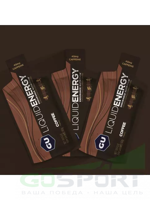 Гель питьевой GU Energy Labs GU Liquid Enegry Gel 40mg caffeine 3 саше x 60 g, Кофе