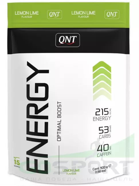 Изотоник QNT FULL ENERGY POWDER 900 г, Лимон Лайм Изотоник QNT FULL ENERGY POWDER 900 г, Лимон Лайм