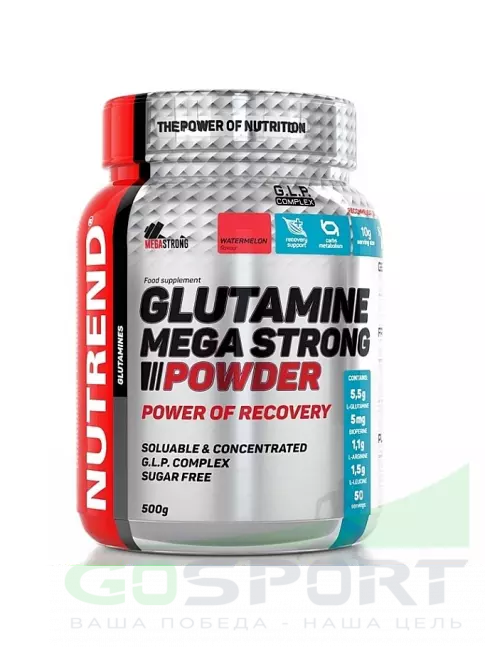 L-Глютамин NUTREND GLUTAMINE Mega Strong Powder 500 г, Арбуз L-Глютамин NUTREND GLUTAMINE Mega Strong Powder 500 г, Арбуз