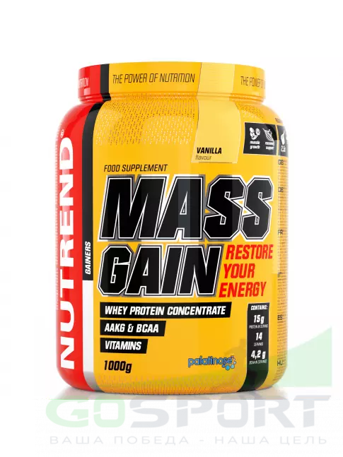 Гейнер NUTREND MASS GAIN 1000 г, Ваниль