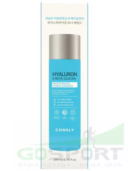 Тонеры для лица CONSLY Hyaluronic Acid & Beta-Glucan Moisturizing Toner-Essence 200 мл