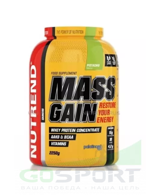 Гейнер NUTREND MASS GAIN 2250 г, Фисташковый