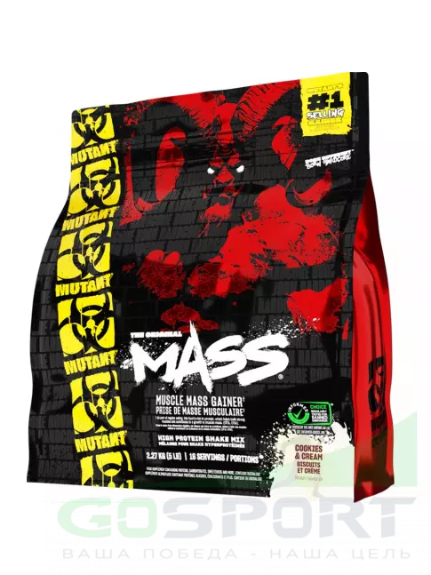 Гейнер Mutant Mass 2270 г, Печенье и крем Гейнер Mutant Mass 2270 г, Печенье и крем