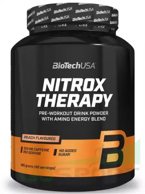 Предтреник в порошке BioTechUSA Nitrox Therapy 680 г, Персик Предтреник в порошке BioTechUSA Nitrox Therapy 680 г, Персик