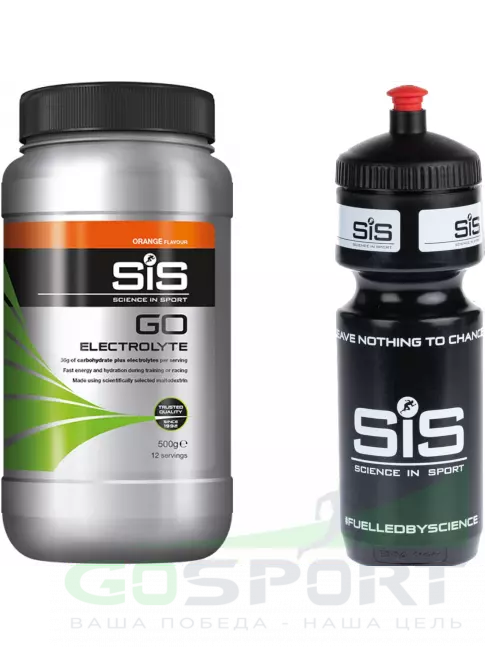 Изотоник SCIENCE IN SPORT (SiS) GO Electrolyte + Бутылочка черная Апельсин №4 Изотоник SCIENCE IN SPORT (SiS) GO Electrolyte + Бутылочка черная Апельсин №4