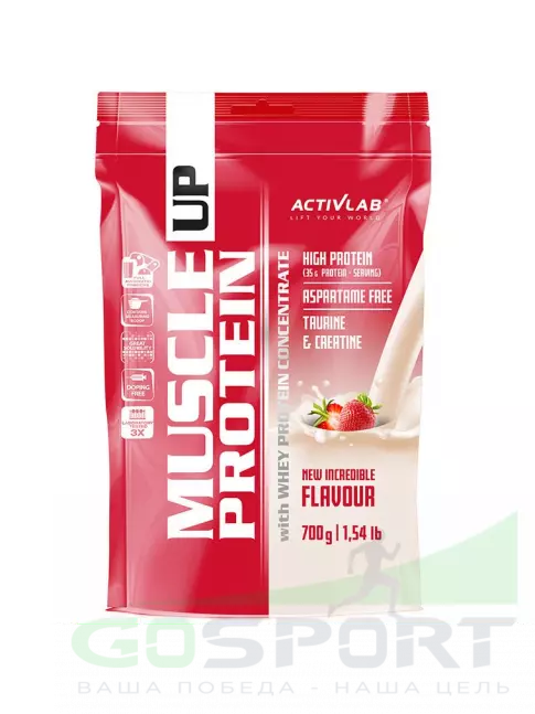 Сывороточный протеин ActivLab Muscle UP Protein 700 гр, Клубника Сывороточный протеин ActivLab Muscle UP Protein 700 гр, Клубника