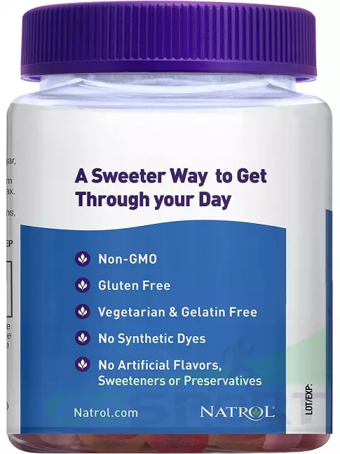 Для иммунитета Natrol Relax+ Day Calm 60 мармеладок, Фруктовый Пунш Для иммунитета Natrol Relax+ Day Calm 60 мармеладок, Фруктовый Пунш