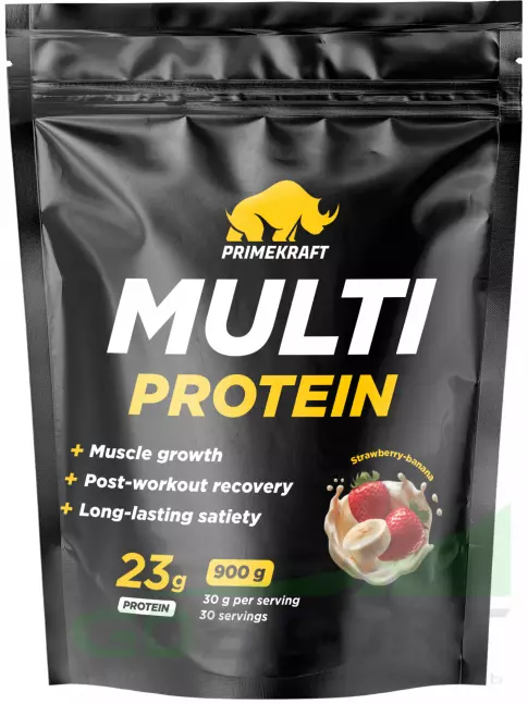 Сывороточный протеин PRIMEKRAFT Multi Protein 900 г, Клубника-банан Сывороточный протеин PRIMEKRAFT Multi Protein 900 г, Клубника-банан