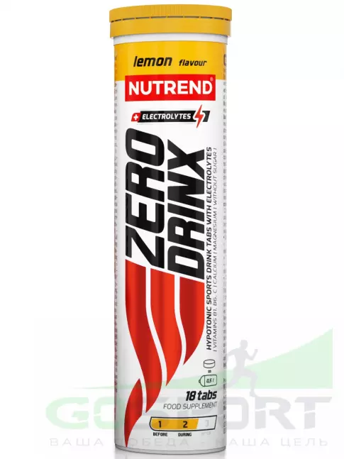 Изотоник NUTREND ZERODRINX TABS 2 x 18 таблеток, Лимон Изотоник NUTREND ZERODRINX TABS 2 x 18 таблеток, Лимон