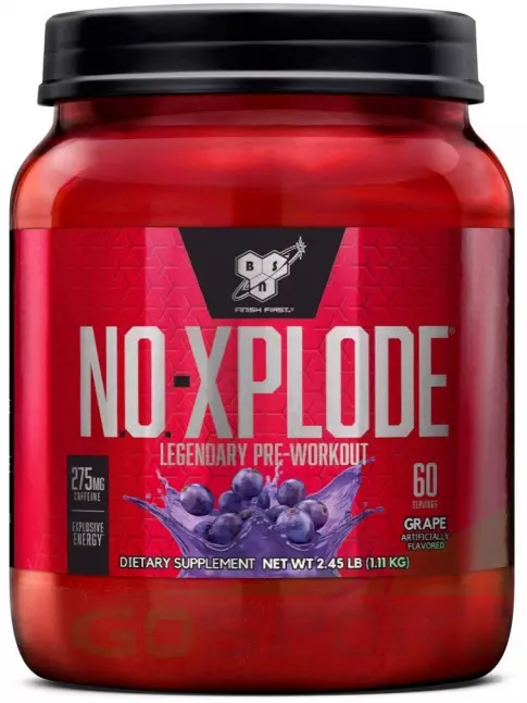 Предтреник в порошке BSN NO-XPLODE 3.0 New 1110 г, Виноград