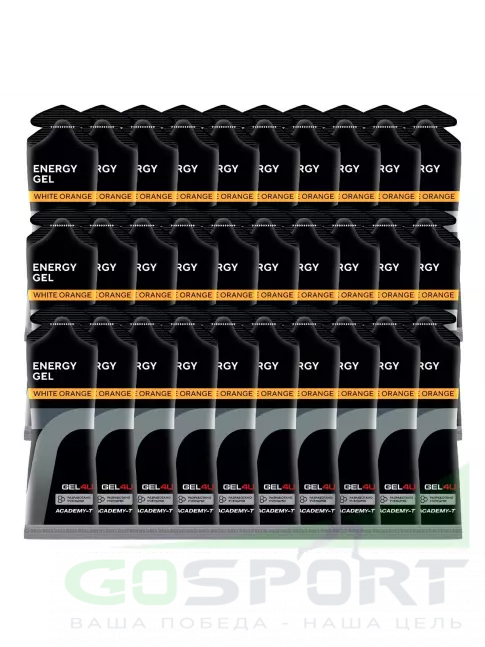 Гель питьевой GEL4U Energy GEL 30 x 60 г, Апельсин Гель питьевой GEL4U Energy GEL 30 x 60 г, Апельсин