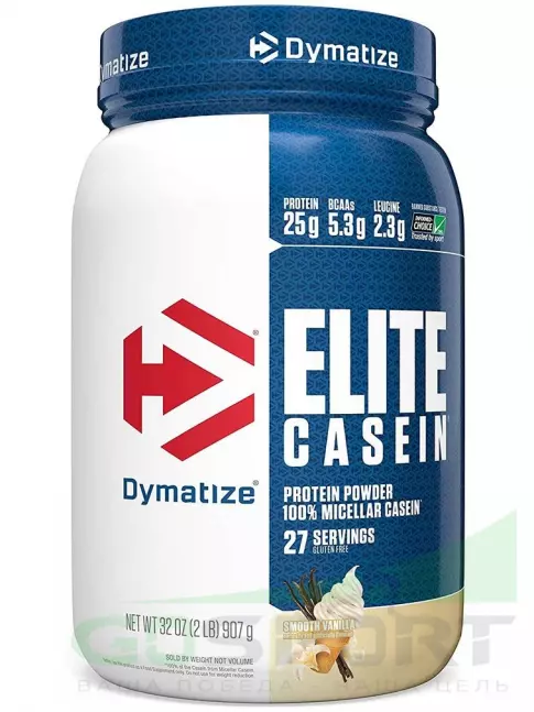 Казеиновый протеин Dymatize Elite Casein 908 г, Ваниль Казеиновый протеин Dymatize Elite Casein 908 г, Ваниль