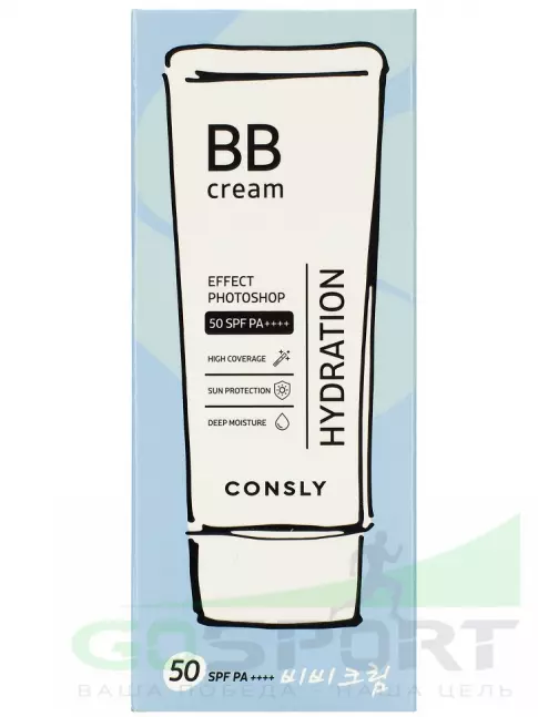 BB-кремы CONSLY BB крем PHOTOSHOP Hyaluronic acid + Niacinamide Moisturizing BB cream 50 мл BB-кремы CONSLY BB крем PHOTOSHOP Hyaluronic acid + Niacinamide Moisturizing BB cream 50 мл