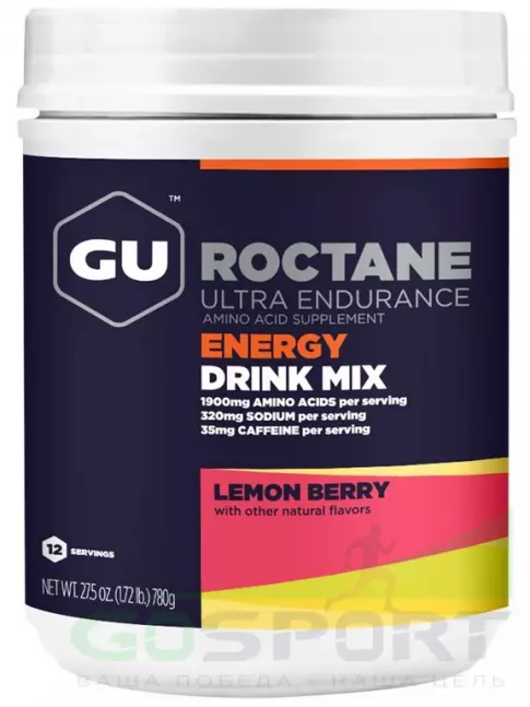 Изотоник GU Energy Labs GU ROCTANE ENERGY DRINK MIX 780 г, Лимонная ягода Изотоник GU Energy Labs GU ROCTANE ENERGY DRINK MIX 780 г, Лимонная ягода