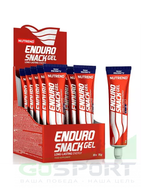 Энергетический гель питьевой NUTREND EnduroSnack туба 10 x 75 г, Ежевика Энергетический гель питьевой NUTREND EnduroSnack туба 10 x 75 г, Ежевика