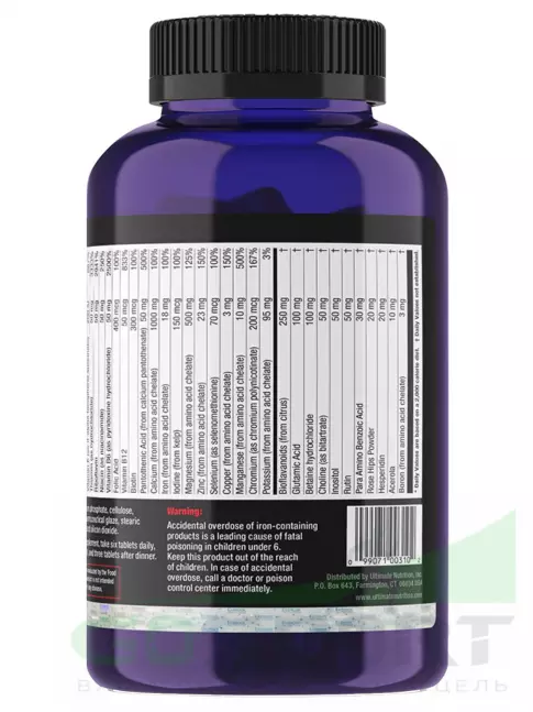 Витаминный комплекс Ultimate Nutrition Daily Complete Formula 180 таблеток Витаминный комплекс Ultimate Nutrition Daily Complete Formula 180 таблеток