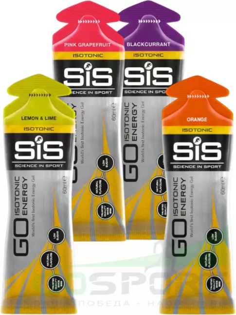 Гель питьевой SCIENCE IN SPORT (SiS) GO Isotonic Energy Gels 4 x 60 мл, Микс №12 Гель питьевой SCIENCE IN SPORT (SiS) GO Isotonic Energy Gels 4 x 60 мл, Микс №12