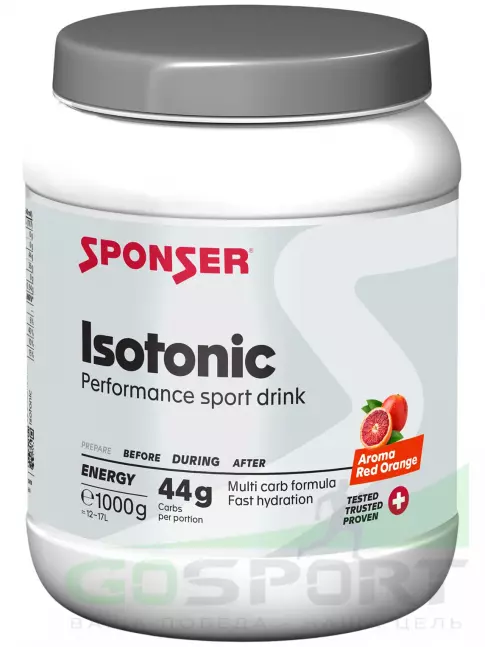 Изотоник SPONSER ISOTONIC 1000 г, Красный апельсин Изотоник SPONSER ISOTONIC 1000 г, Красный апельсин
