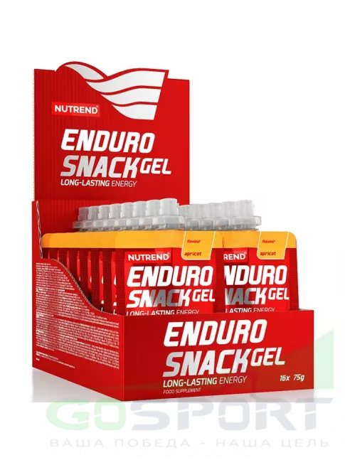 Энергетический гель питьевой NUTREND EnduroSnack саше 16 x 75 г, Абрикос