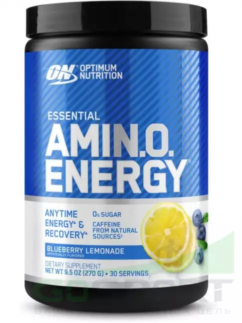 Аминокислоты Optimum Nutrition Essential Amino Energy 270 г, Черничный Лимонад Аминокислоты Optimum Nutrition Essential Amino Energy 270 г, Черничный Лимонад