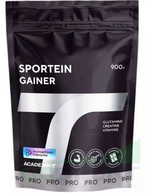 Гейнер Академия-Т Sportein Gainer дой-пак 900 г, Шоколад Гейнер Академия-Т Sportein Gainer дой-пак 900 г, Шоколад