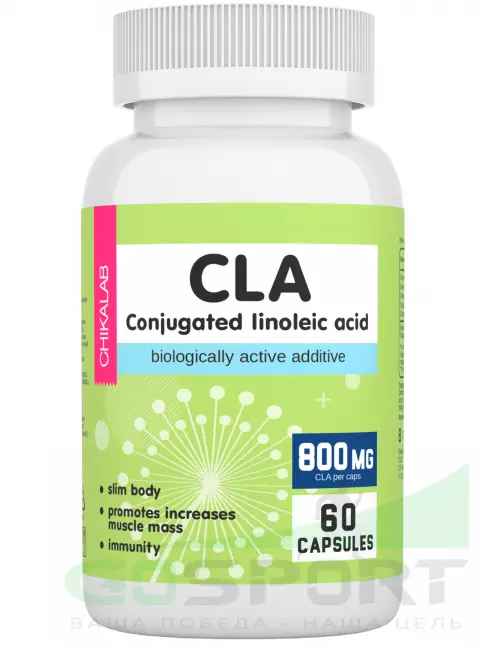 CLA, КЛА Chikalab Conjugated linoleic acid 800 mg 60 капсул CLA, КЛА Chikalab Conjugated linoleic acid 800 mg 60 капсул