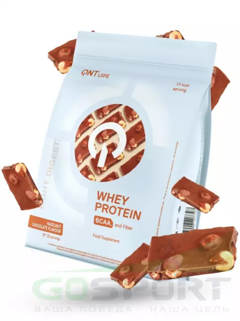 Комплексный протеин QNT Light Digest Whey Protein 500 г, Лесной орех - шоколад
