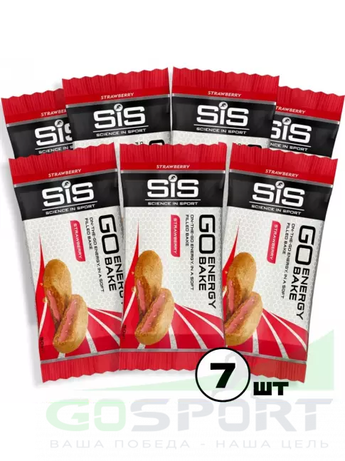 Энергетический батончик SCIENCE IN SPORT (SiS) GO Energy Bake 7 x 50 г, Клубника Энергетический батончик SCIENCE IN SPORT (SiS) GO Energy Bake 7 x 50 г, Клубника