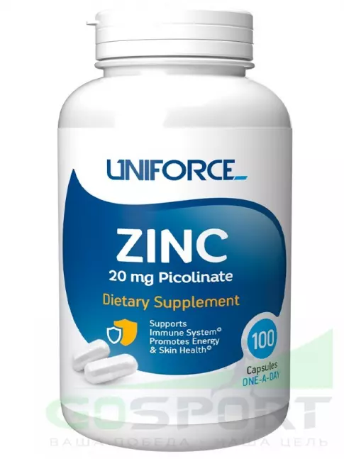 Цинк UNIFORCE Zinc 20 mg 100 капсул Цинк UNIFORCE Zinc 20 mg 100 капсул