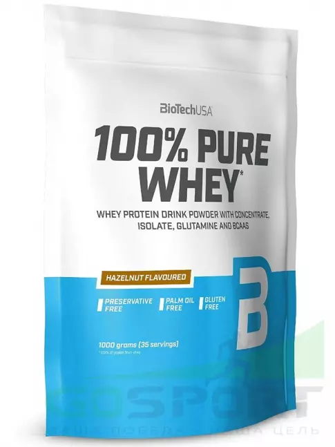 Сывороточный протеин BioTechUSA 100% Pure Whey 1000 г, Фундук Сывороточный протеин BioTechUSA 100% Pure Whey 1000 г, Фундук