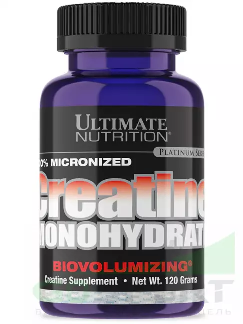 Микронизированный креатин Ultimate Nutrition 100% Micronized Creatine Monohydrate 120 г Микронизированный креатин Ultimate Nutrition 100% Micronized Creatine Monohydrate 120 г