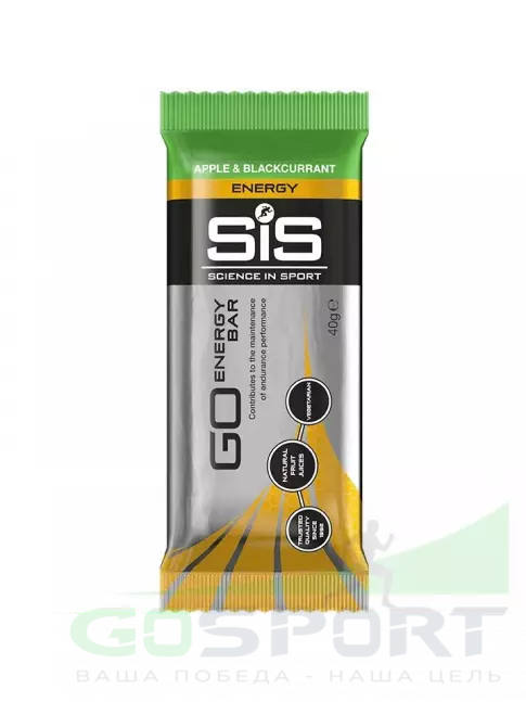 Энергетический батончик SCIENCE IN SPORT (SiS) GO Energy Bar 5 x 40 г, Яблоко-Черная смородина Энергетический батончик SCIENCE IN SPORT (SiS) GO Energy Bar 5 x 40 г, Яблоко-Черная смородина