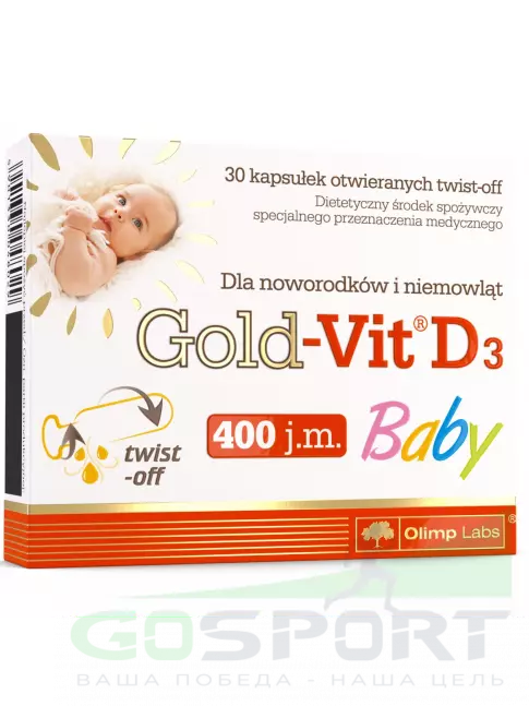 Витамин D OLIMP Gold-Vit D3 Baby 30 капсул Витамин D OLIMP Gold-Vit D3 Baby 30 капсул