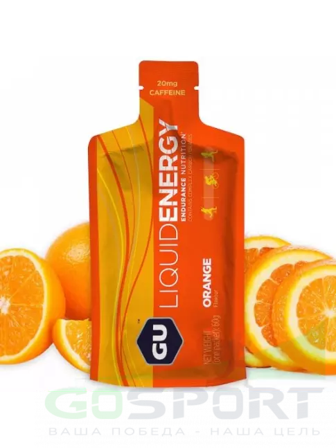 Гель питьевой GU Energy Labs GU Liquid Enegry Gel 20mg caffeine 60 г, Апельсин Гель питьевой GU Energy Labs GU Liquid Enegry Gel 20mg caffeine 60 г, Апельсин