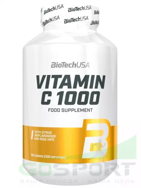 Витамин C BioTechUSA Vitamin C 1000 mg 100 таблеток Витамин C BioTechUSA Vitamin C 1000 mg 100 таблеток