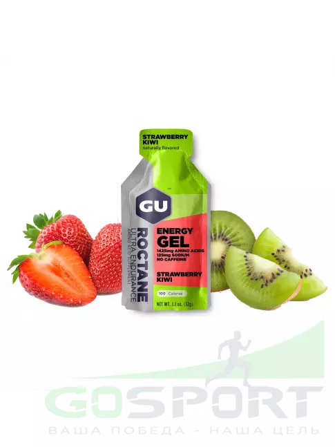 Гель питьевой GU Energy Labs GU ROCTANE Energy Gel no caffeine 32 г, Клубника-Киви