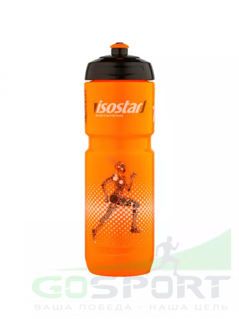 Бутылочки 750 мл Isostar Спортивная бутылочка Isostar 800 мл Оранжевая с черной крышкой 800 мл, Оранжевый