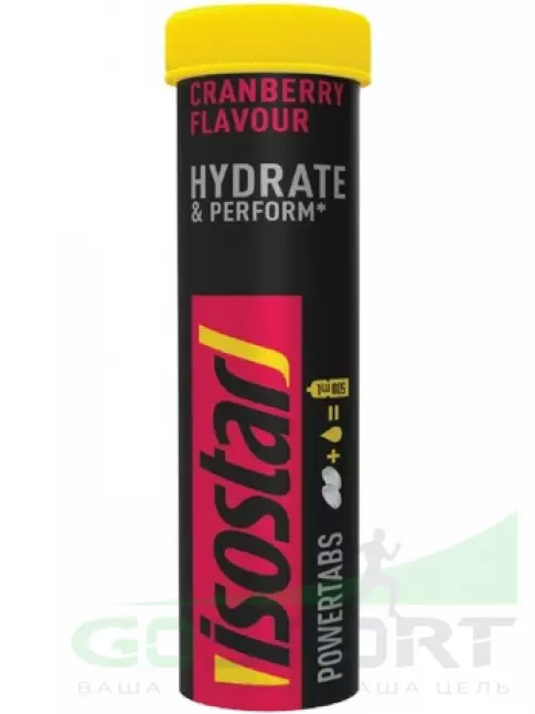 Изотоник Isostar Powertabs 10 таблеток, Клюква Изотоник Isostar Powertabs 10 таблеток, Клюква