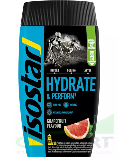 Изотоник Isostar Hydrate & Perform 400 г, Грейпфрут Изотоник Isostar Hydrate & Perform 400 г, Грейпфрут
