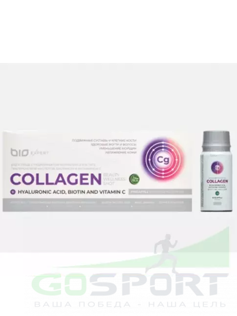 Коллаген жидкий BioExpert Вкусный коллаген 12х50 мл, Ананас Коллаген жидкий BioExpert Вкусный коллаген 12х50 мл, Ананас