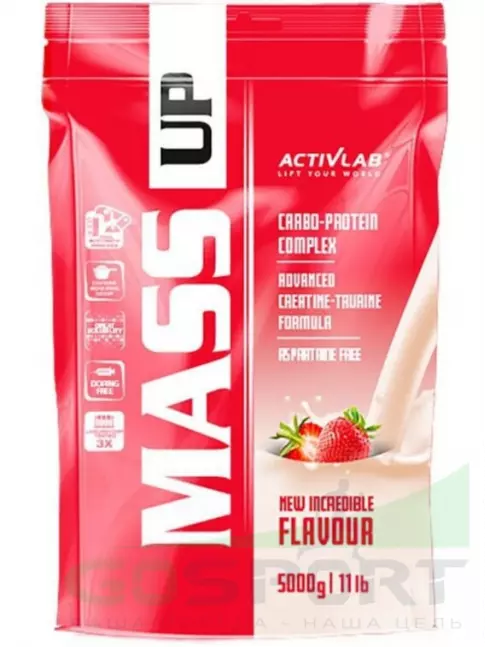 Гейнер ActivLab Mass UP 5000 гр, Клубника Гейнер ActivLab Mass UP 5000 гр, Клубника