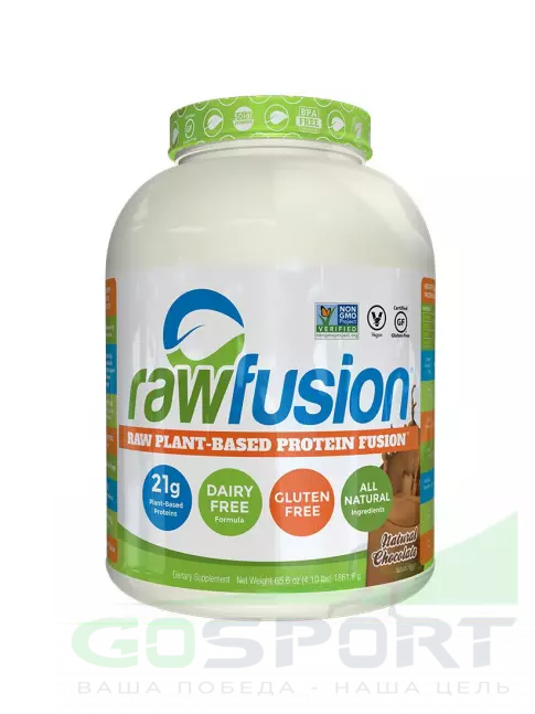 Комплексный протеин SAN Raw Fusion 1800 г, Натуральный шоколад Комплексный протеин SAN Raw Fusion 1800 г, Натуральный шоколад