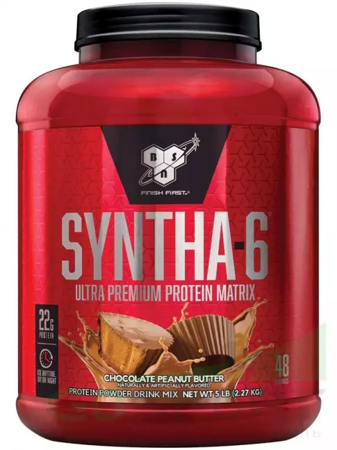Комплексный протеин BSN SYNTHA-6 2270 г, Шоколадное арахисовое масло Комплексный протеин BSN SYNTHA-6 2270 г, Шоколадное арахисовое масло